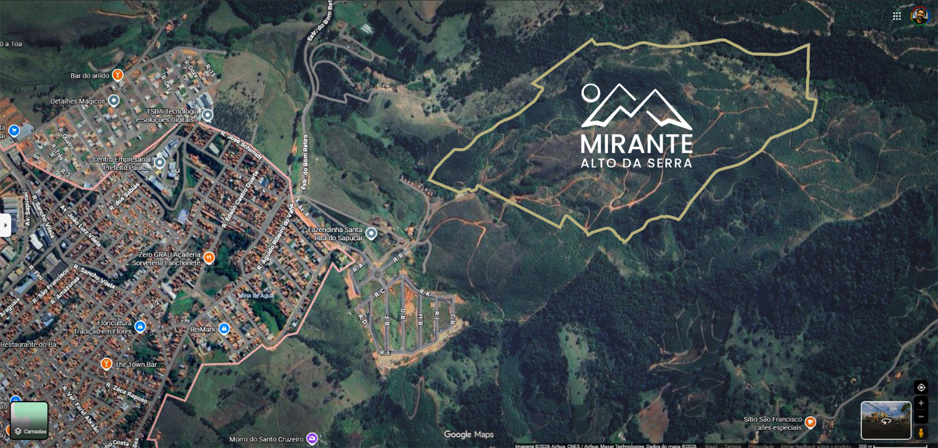 Localização Mirante Alto da Serra